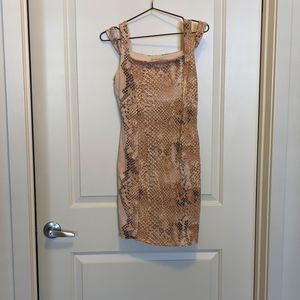 Bodycon Snake Dress - GUESS Size Small